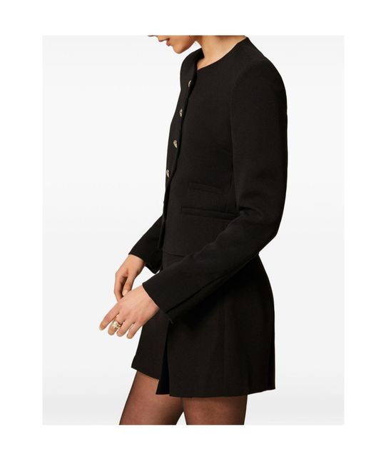 Twinset Black Pleated Detail Shorts