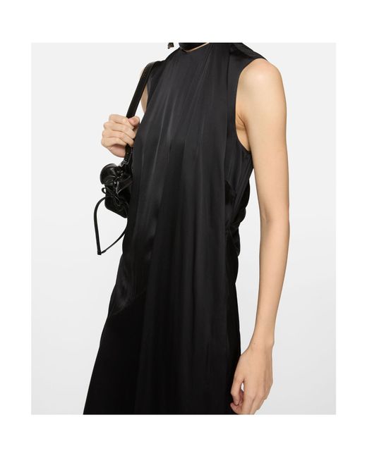 Acne Black Stretch Twill Minidress