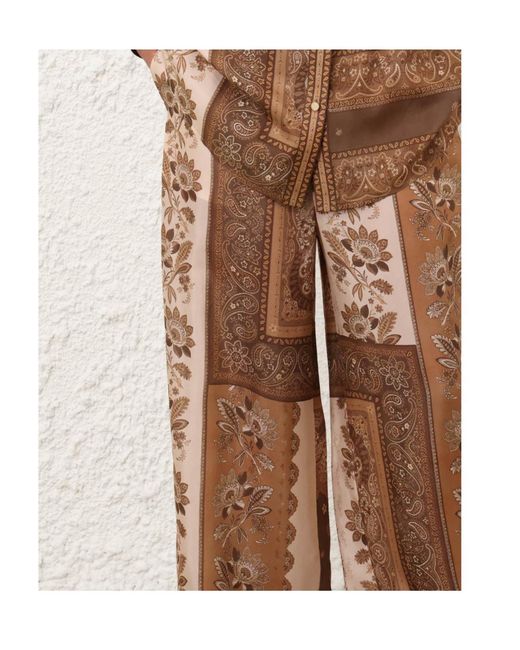 Zimmermann Brown Lucky Relaxed Pant