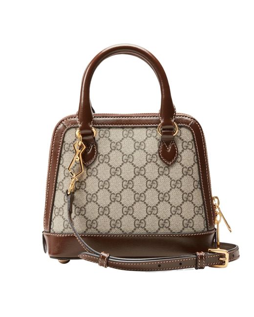 Gucci Brown Horsebit 1955 Mini Top Handle Bag