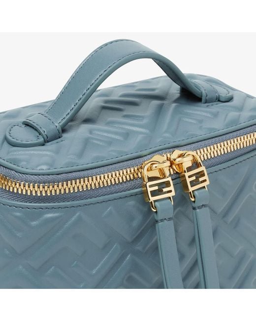 Fendi Blue Vanity Ff-Motif Mini Crossbody Bag