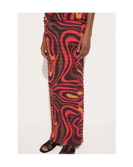 Emilio Pucci Puckered-Texture Maxi Skirt