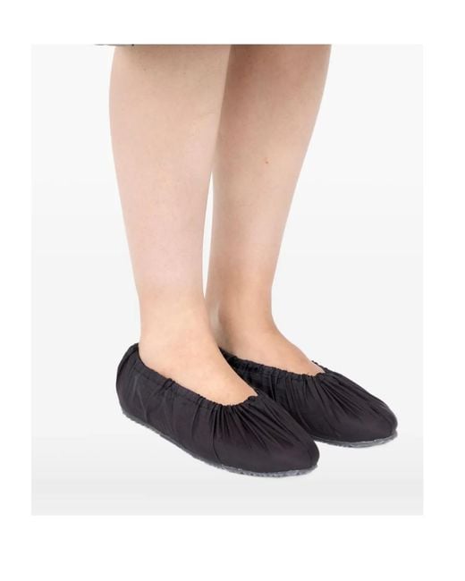 Maison Margiela Blue Gathered Ballet Flats