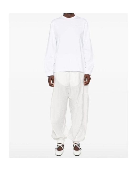 CECILIE BAHNSEN White Long-Sleeved T-Shirt