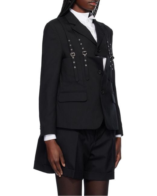 Comme des Garçons Black Noir Kei Ninomiya Buckled Detail Jacket