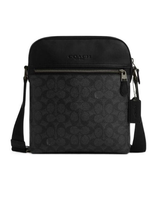 COACH Black Houston Flight Bag for men