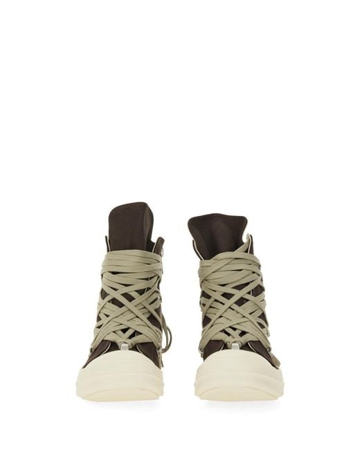 Rick Owens Brown Lace-Up Zip Sneakers for men
