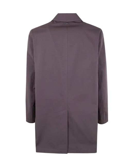 Herno Purple Buttoned Coat for men