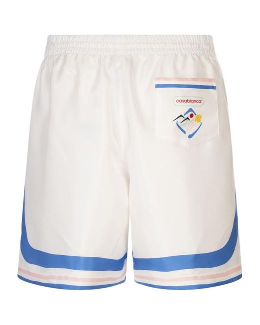 Casablanca Blue Fuji Dream Satin Shorts for men
