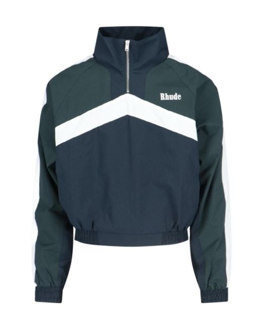 Rhude Blue Chevron Windbreaker Jacket for men