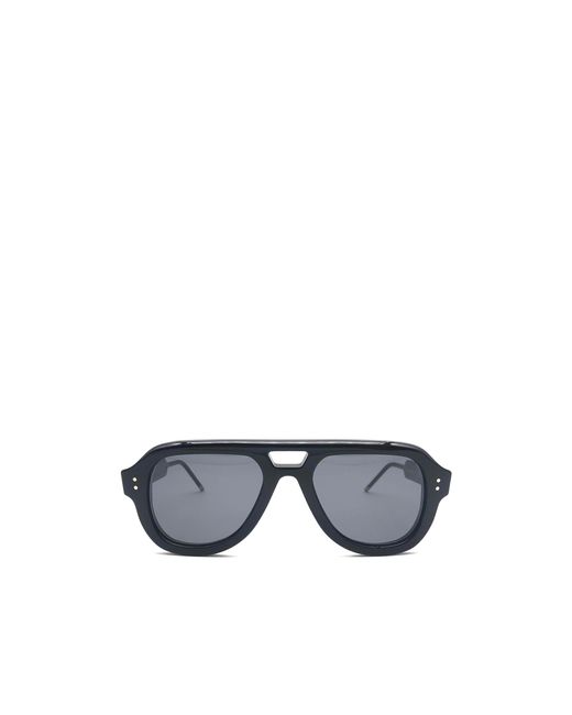 Thom Browne Gray Eyewear Pilot Frame Sunglasses for men