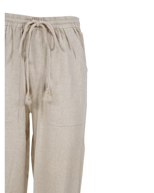 Isabel Marant Gray Viamao Wide-Leg Silk Trousers