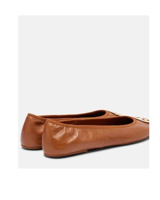 Tory Burch Brown Minimalist Versatile Luxury Flat Shoes