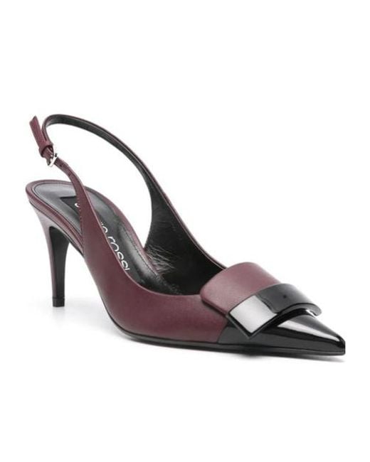 Sergio Rossi Brown Pointed High-Heeled Sandals
