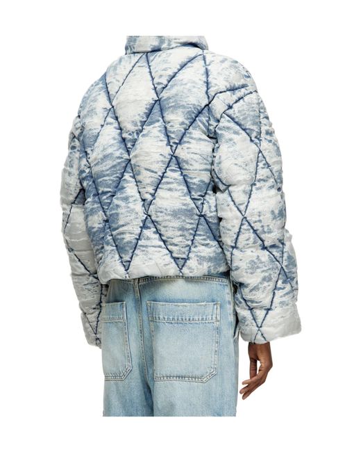 DIESEL Blue W-Histel Zip-Up Puffer Jacket