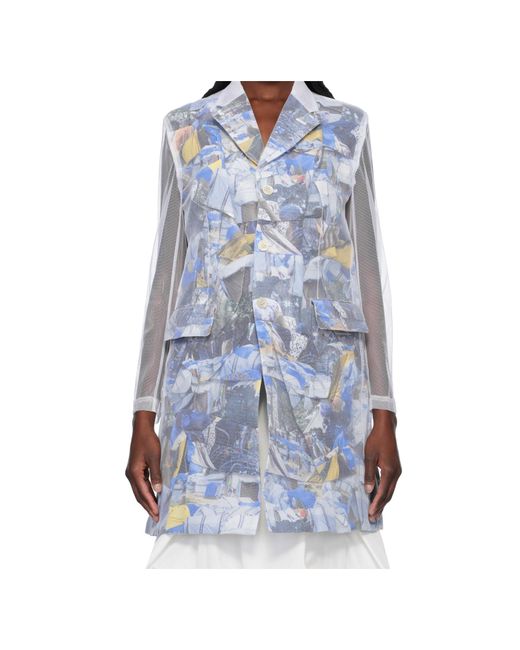 Comme des Garçons Blue Layered Jacket