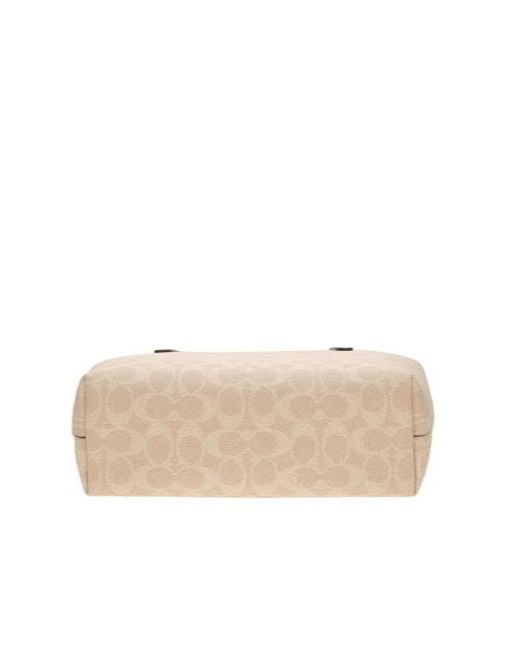 COACH White Double Handle Tote Bag