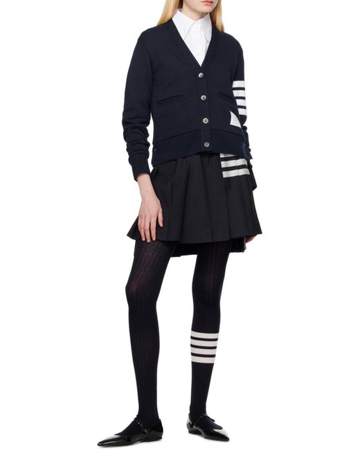 Thom Browne White Logo Patch Long-Sleeved Shirt