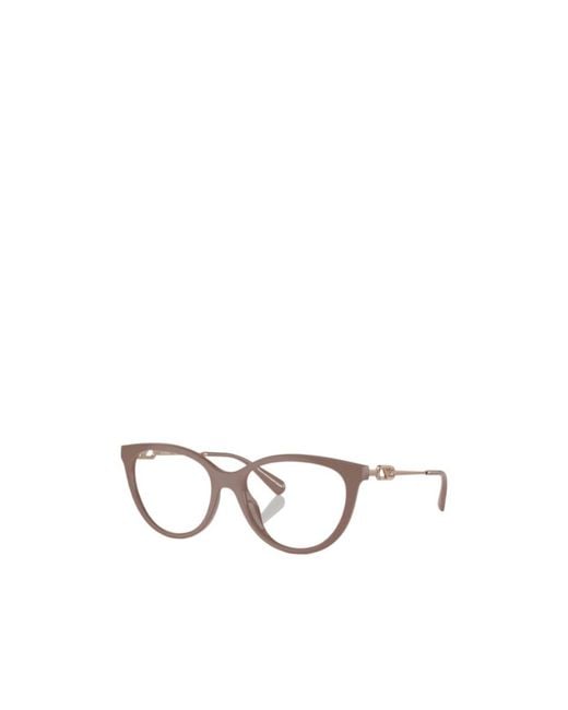 Emporio Armani White Cat-Eye Clip-On Glasses