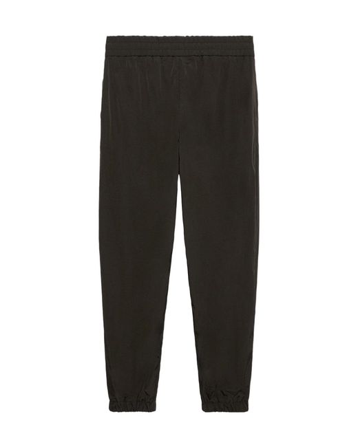 1989 STUDIO Black Elastic Waist Sports Pants for men