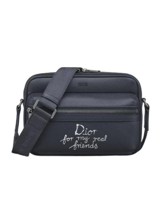 Dior Blue And Hylton Nel Rider 2.0 Zipped Messenger Bag for men