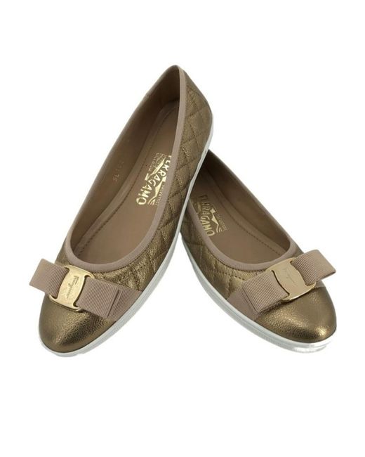 Ferragamo Multicolor Logo Flats