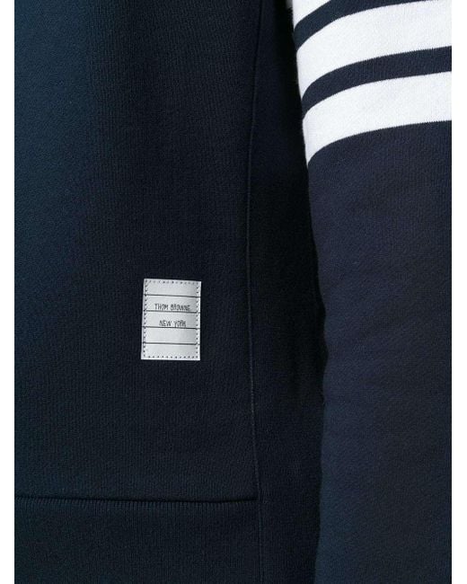 Thom Browne Blue Classic Loopback 4-Bar Sweatshirt