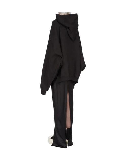 Rick Owens Black Megamountain Hun Hoodie