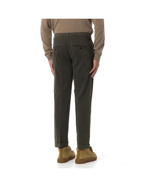 Dondup Green Gaubert Straight-Leg Pants for men