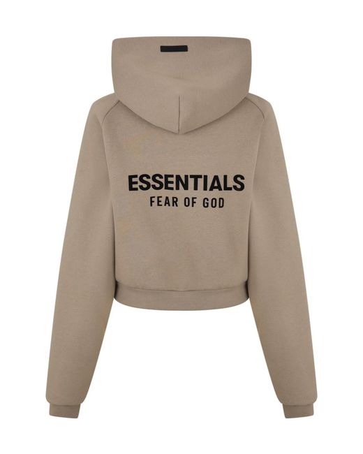 Fear Of God Natural Logo Hooded Sweatshirt