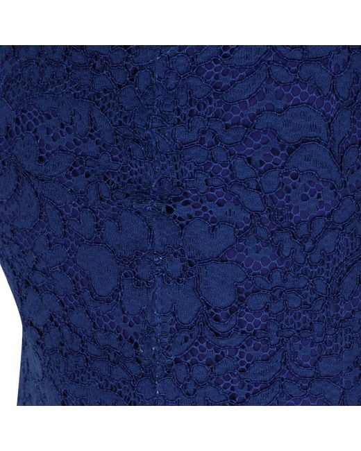 Gianluca Capannolo Blue Floral Lace Mini Skirt