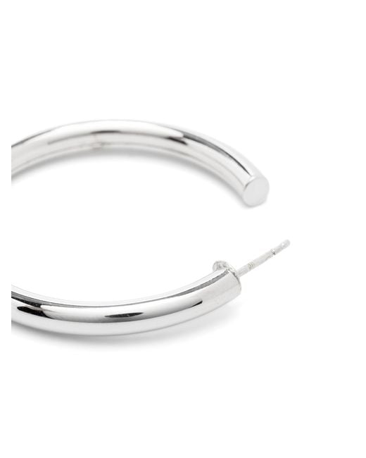 Lemaire White Classic Hoop Earrings