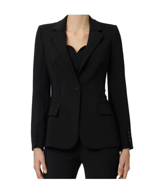 Elisabetta Franchi Black Single-Breasted Jacket
