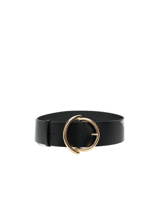 Etro Black Logo Engraved Round-Buckled Belt