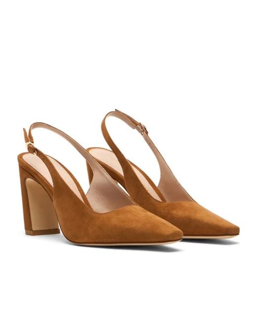 Stuart Weitzman Brown Stassi Slingback 85
