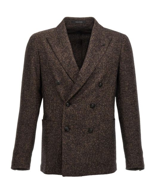 Tagliatore Brown Montecarlo Double-Breasted Jacket for men