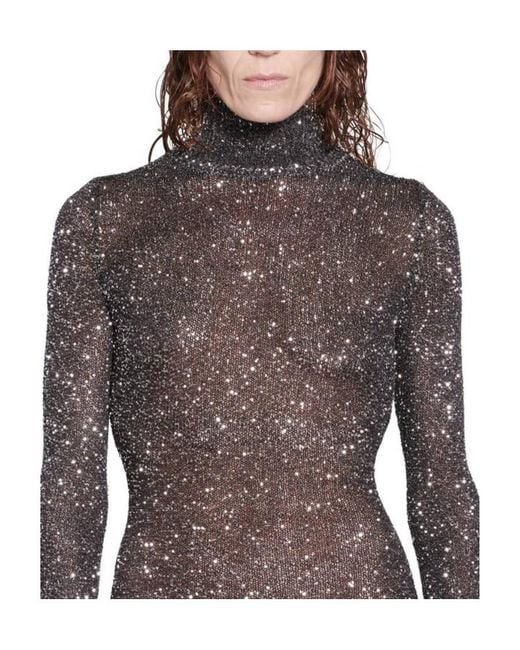 Balenciaga Purple Sequin Embellished Maxi Dress