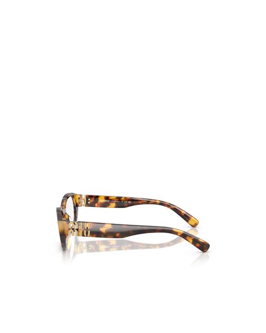 Miu Miu White Eyewear Oval-Frame Glasses
