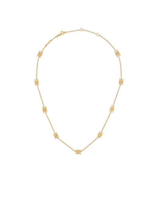 Céline Metallic Triomphe Mini Triomphe Necklace