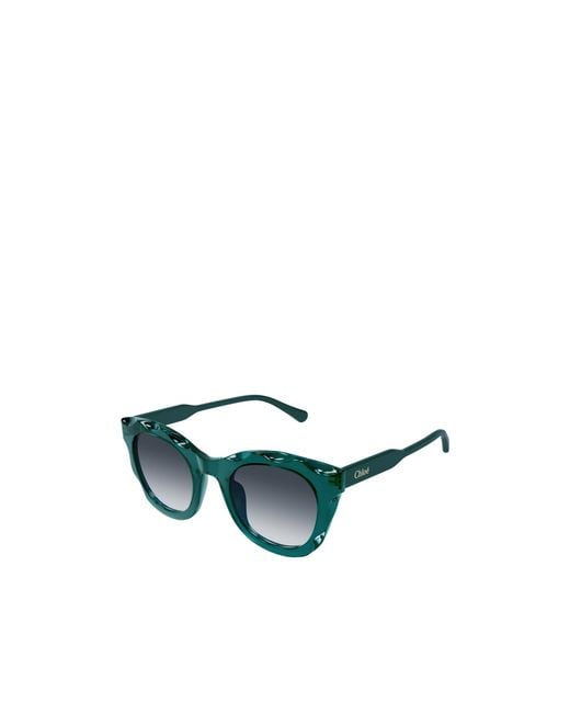 Chloé Green Chloé Eyewear Oval-Frame Sunglasses