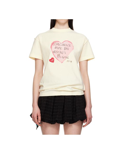 ANDERSSON BELL Heart Message T-Shirt in White | Lyst