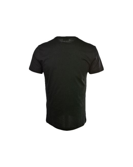 Paul & Shark Black Round-Necked Logo T-Shirt for men