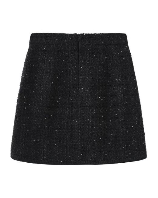Marissa Chiara Black Button Skirt