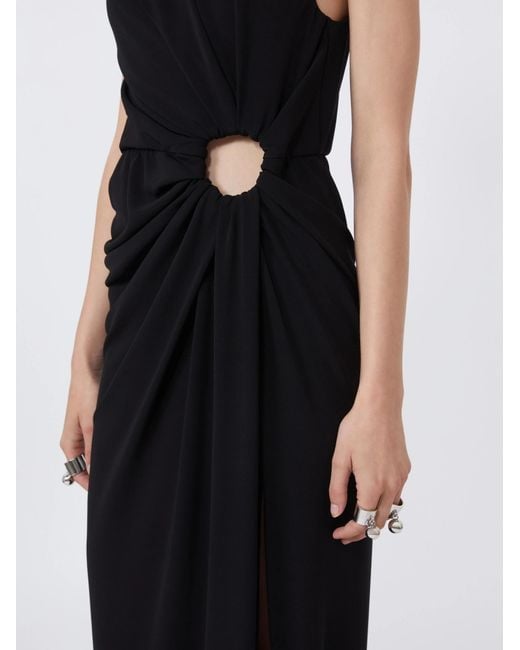Sportmax Black Round Neck Maxi Dress