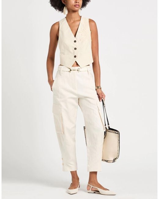 Brunello Cucinelli Natural Single-Breasted Vest