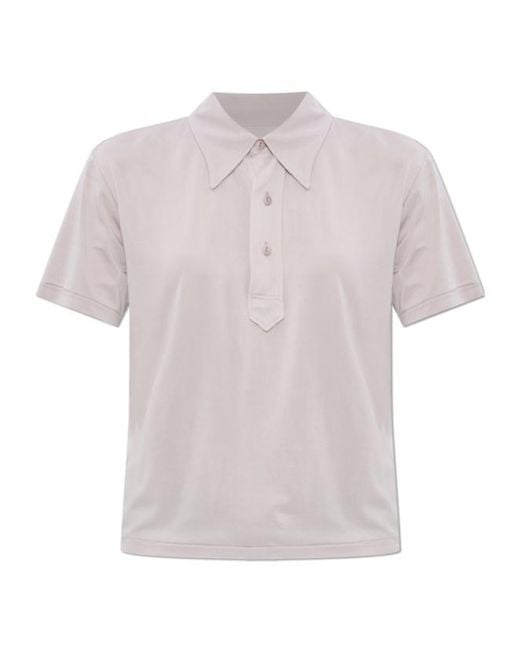 Maison Margiela White Short-Sleeved Polo Shirt