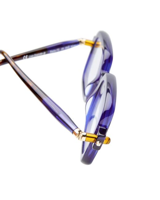 Kuboraum Blue Rectangle-Frame Glasses for men