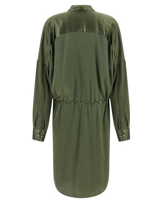 Dries Van Noten Green Long Sleeve Dress