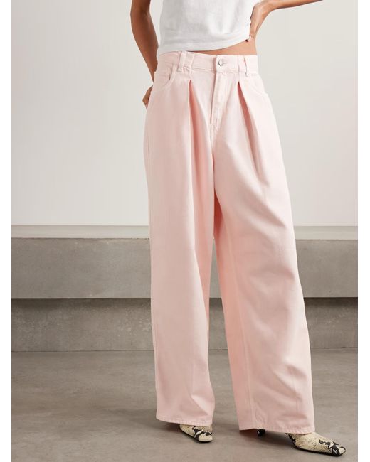 Haikure Pink Candy Pleated Boyfriend Jeans