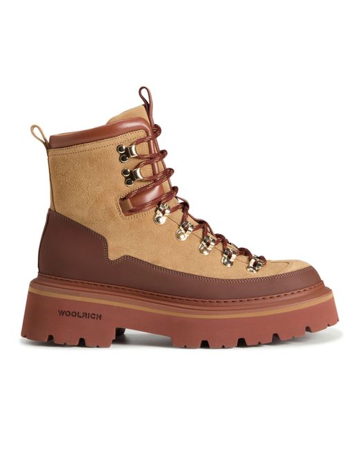 Woolrich Brown Trekker Leather Ankle Boots